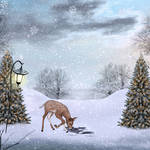 Cute Christmas PREMADE Background by KarahRobinson-Art