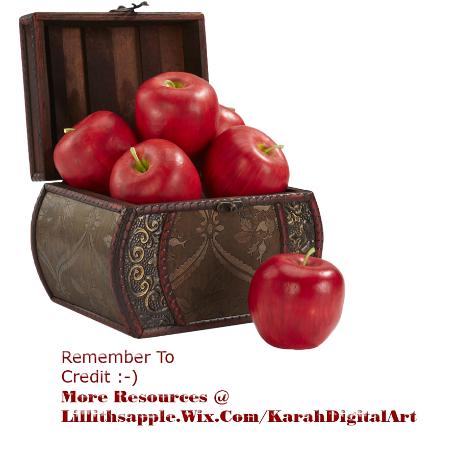 Apple Basket PNG STOCK by KarahRobinson-Art