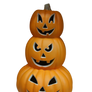 Three Stacked Pumpkins