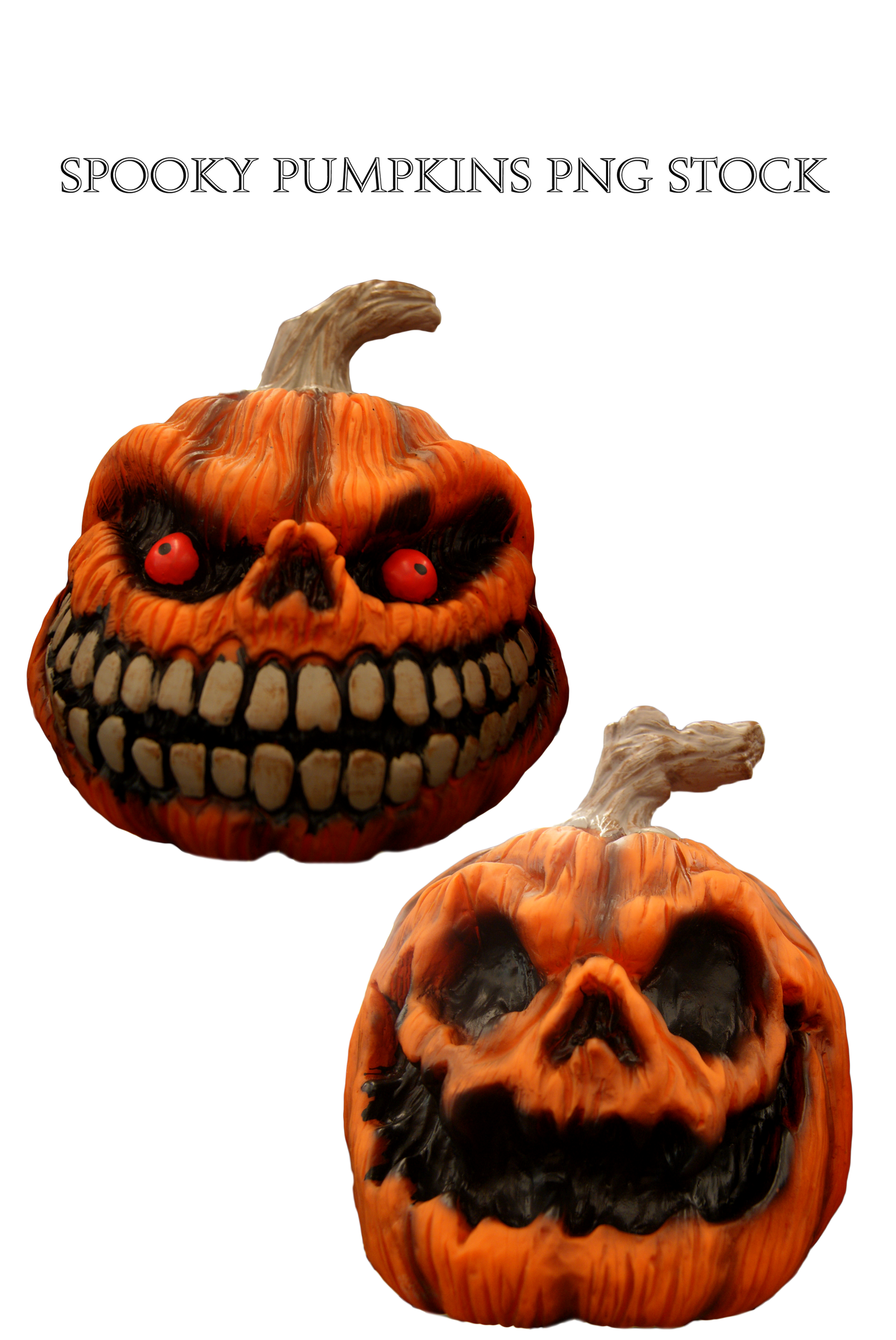 Spooky Pumpkins PNG STOCK