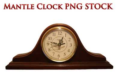 Mantle Clock PNG STOCK