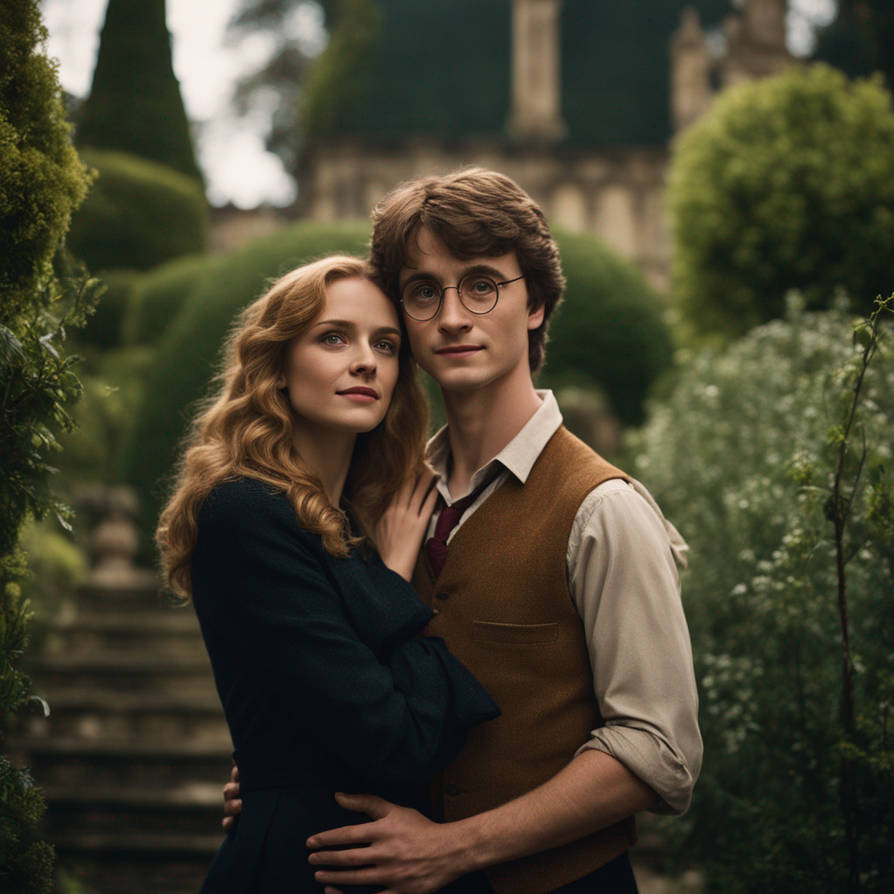 Harry and Daphne walking in the mansion gardens by HW120 on DeviantArt