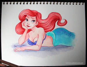 Ariel ink sketch