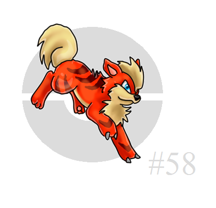 number 58 growlithe