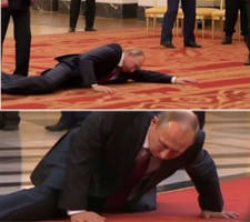 Putin Fell on the ground