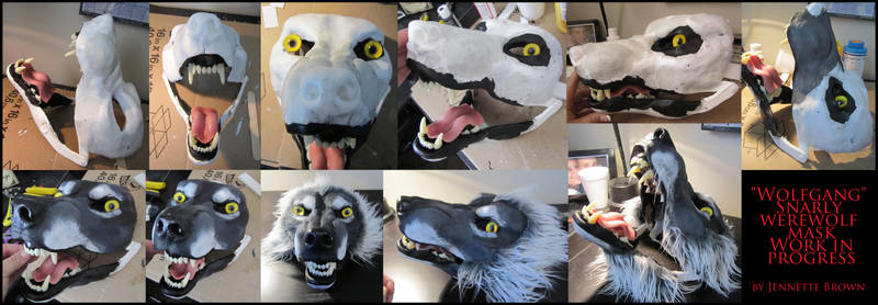 Snarly Werewolf Mask Progress