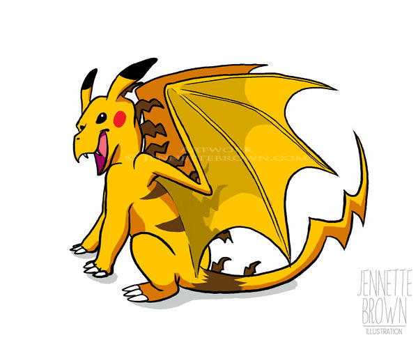 Pikachu Dragon by sugarpoultry on DeviantArt
