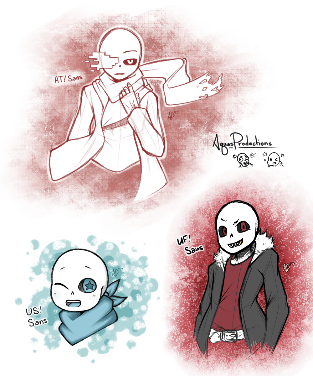 LIVE - All Undertale Au's Sans Versions DRAWING 