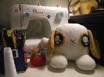 Custom bunny plush by loveandasandwich