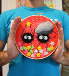 Soot Sprite Embroidery by loveandasandwich