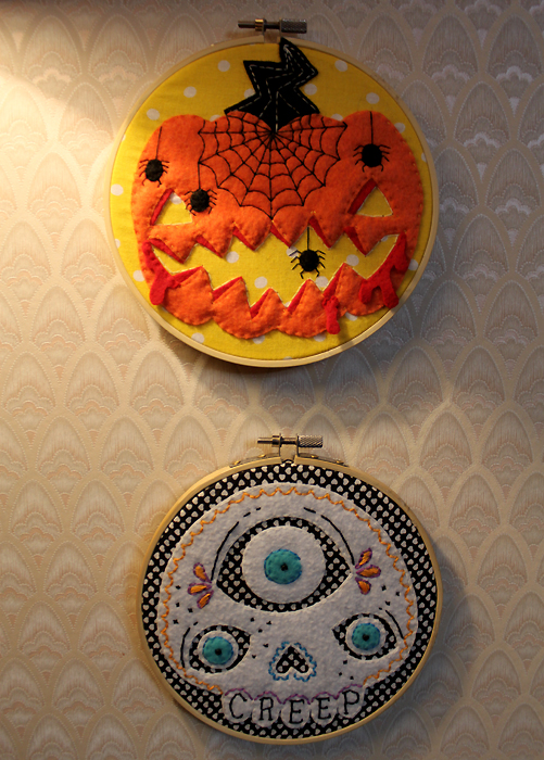 Glow-in-the-dark Halloween hoops