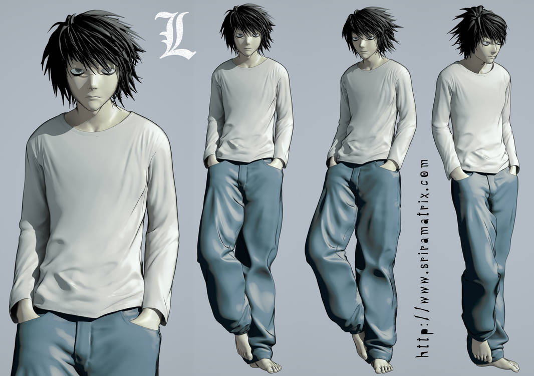 Death Note : L - 3D Fan Art by vssrc on DeviantArt