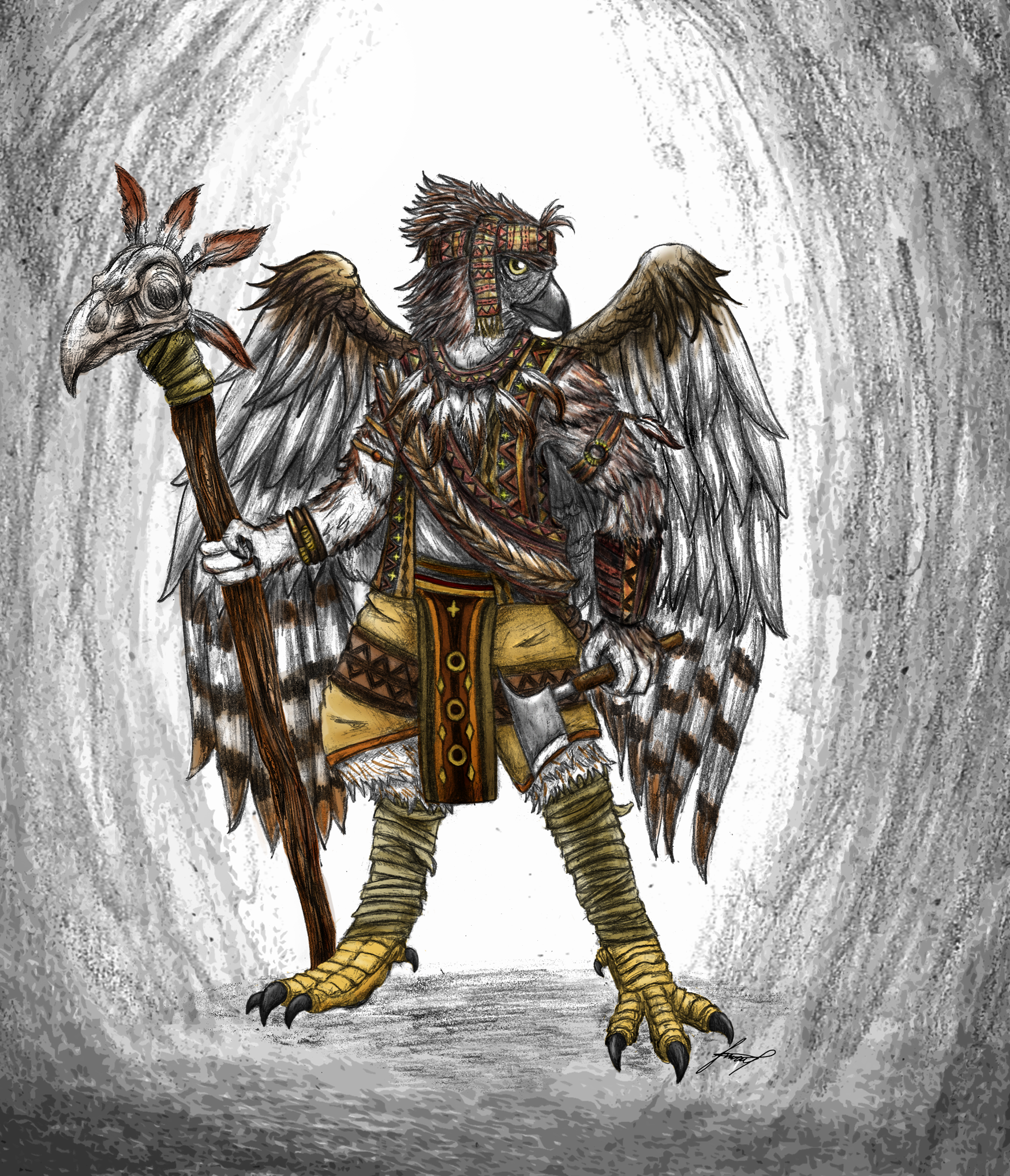 Arif Grimfeather, Aarakocra Warlock