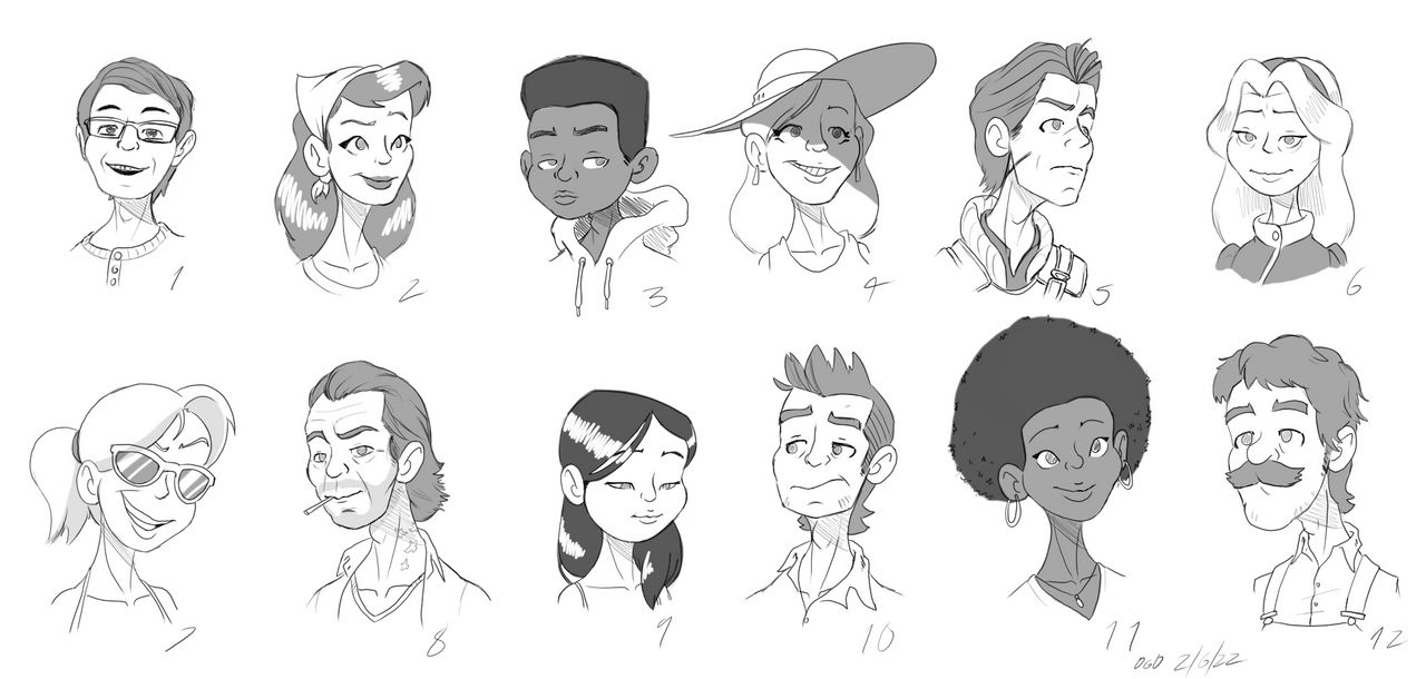 Stylized Faces 1 by DGDraws5 on DeviantArt