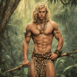 Young Tarzan in his jungle