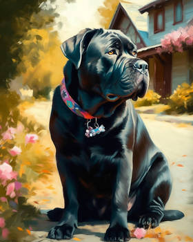 illuposolitario a lovely Black cane corso delicate