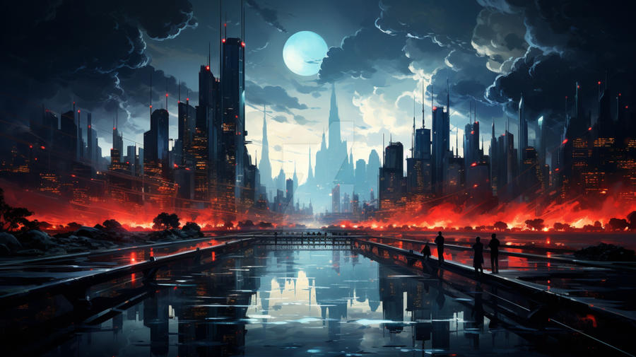 futuristic city wallpaper by BelindaBindi on DeviantArt