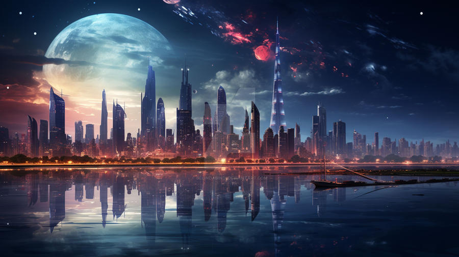futuristic city wallpaper by BelindaBindi on DeviantArt
