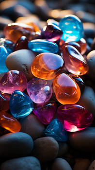 neon pebbles wallpaper smart