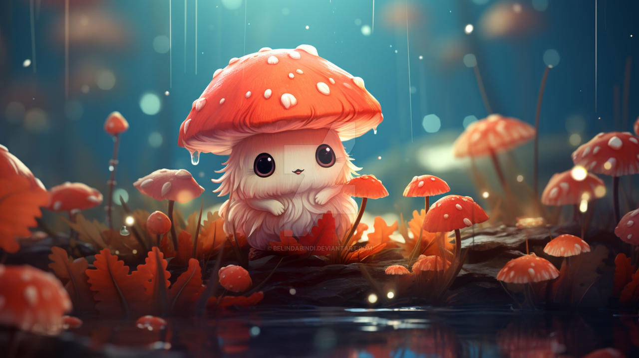 Kawaii Mushroom Wallpaper By BelindaBindi On DeviantArt kawaii-mushroom-wallpaper-by-belindabindi-on-deviantart