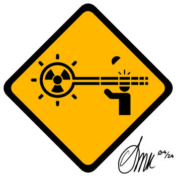 Hyper-G Custom Live Energy Weapons Hazard Sign