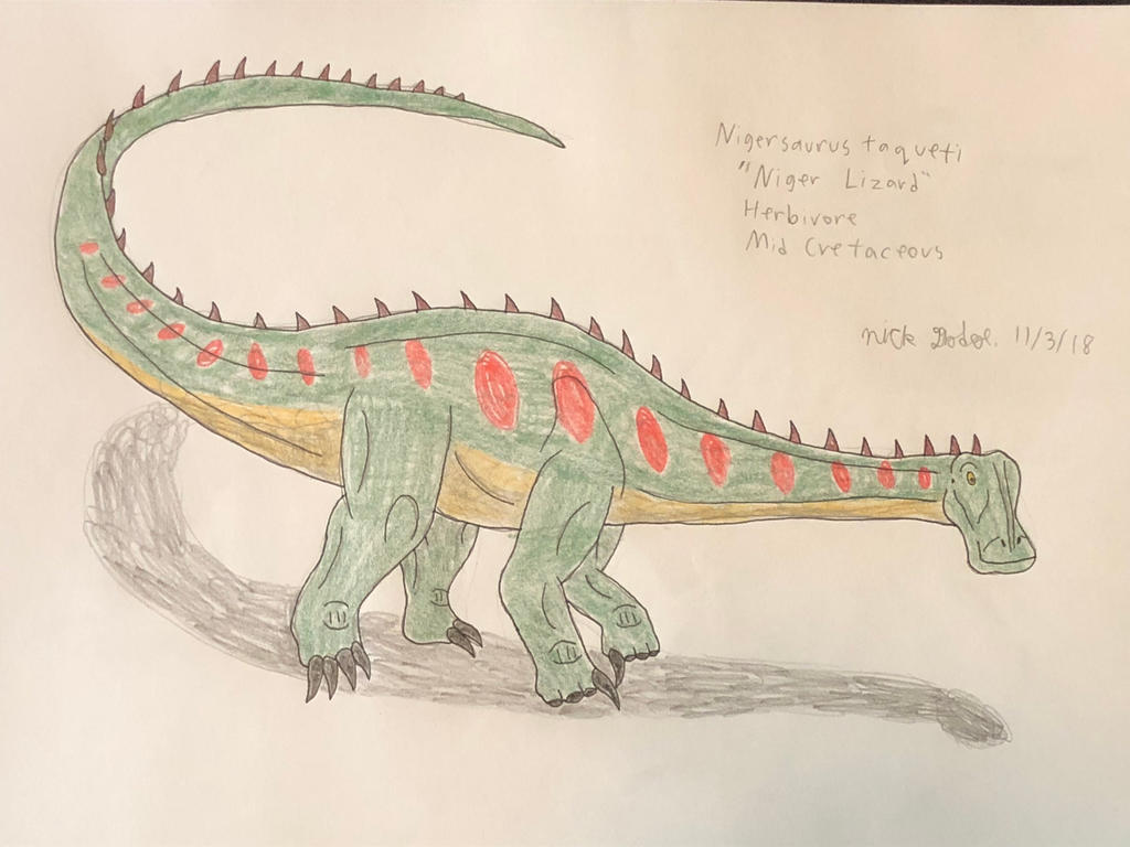 Dinovember 2018 - 03 - Nigersaurus by Daizua123 on DeviantArt
