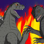 Godzilla 90's vs. FW Godzilla