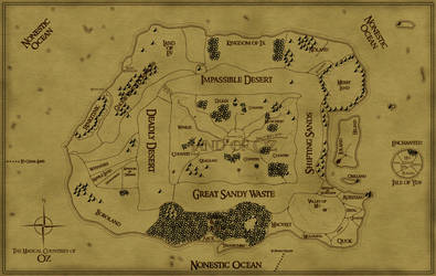 Map of Oz (Tolkien Style) by WillGtl