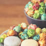Colorful Popcorns and Macaroons