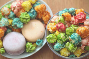 Colorful Candied Popcorn