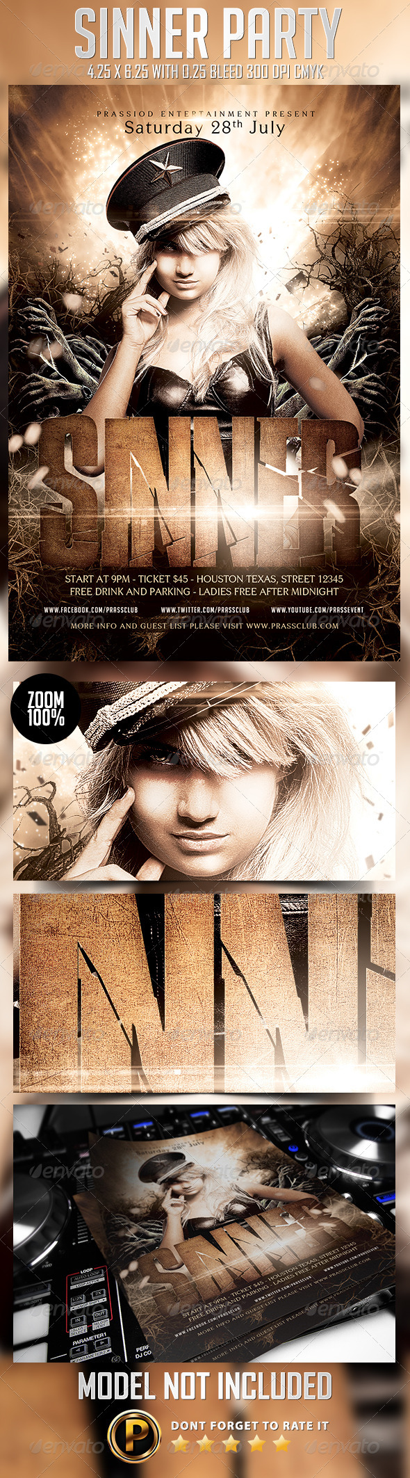 Sinner Party Flyer Template