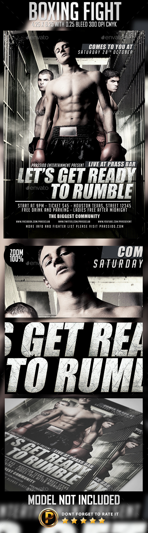 Boxing Fight Flyer Template