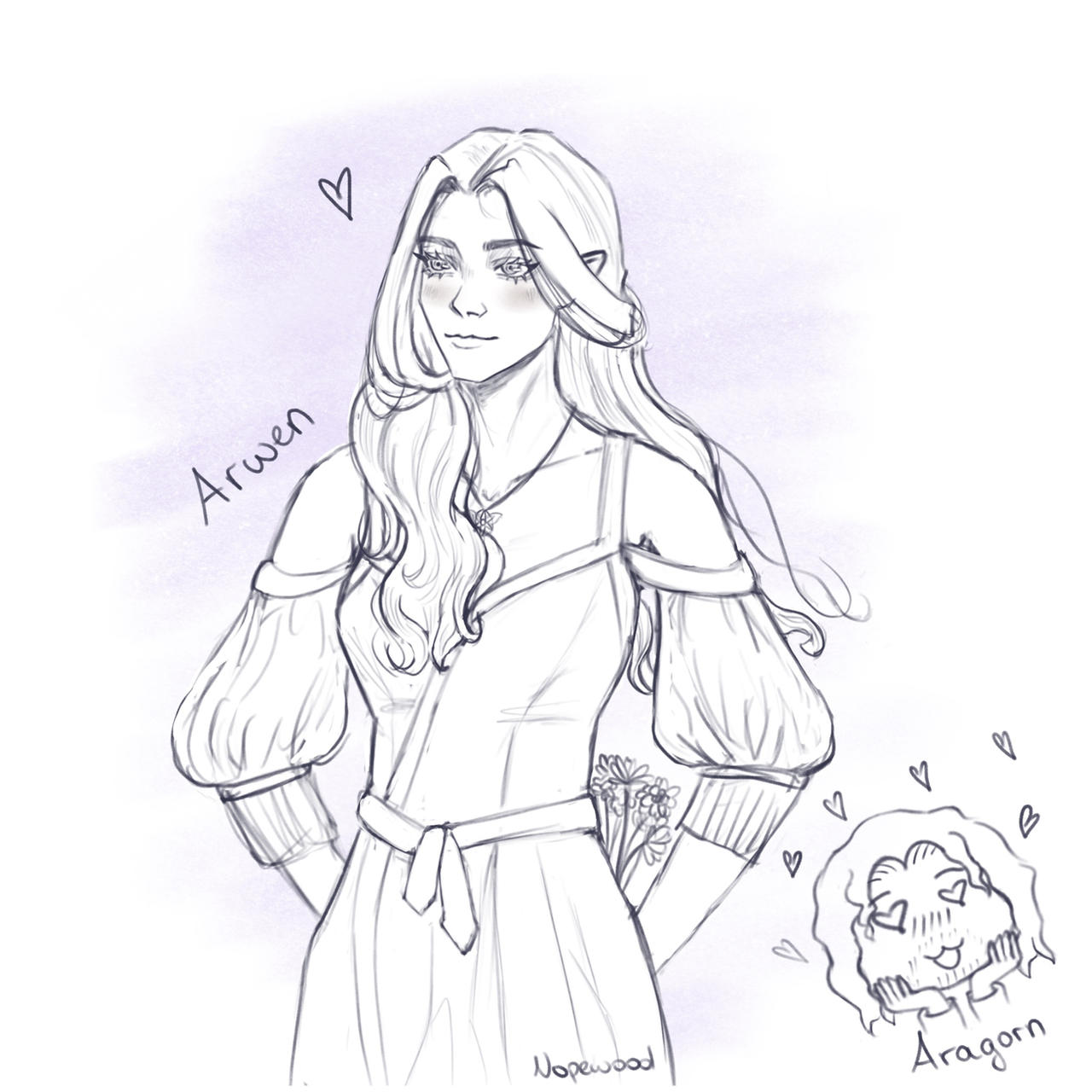 Arwen sketch by Arabellabella on DeviantArt