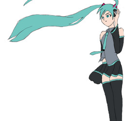 Miku in the wind