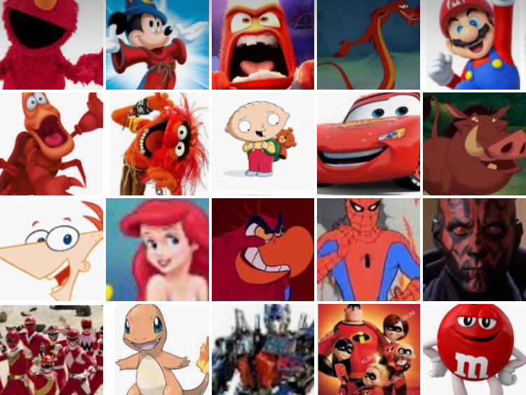 Famous Characters In Red Best red characters by nosuchluckhater1994 on DeviantArt