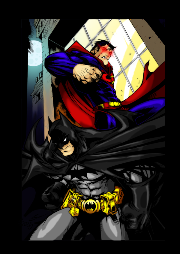 batman superman color