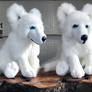 14in White Wolf Pup Plush