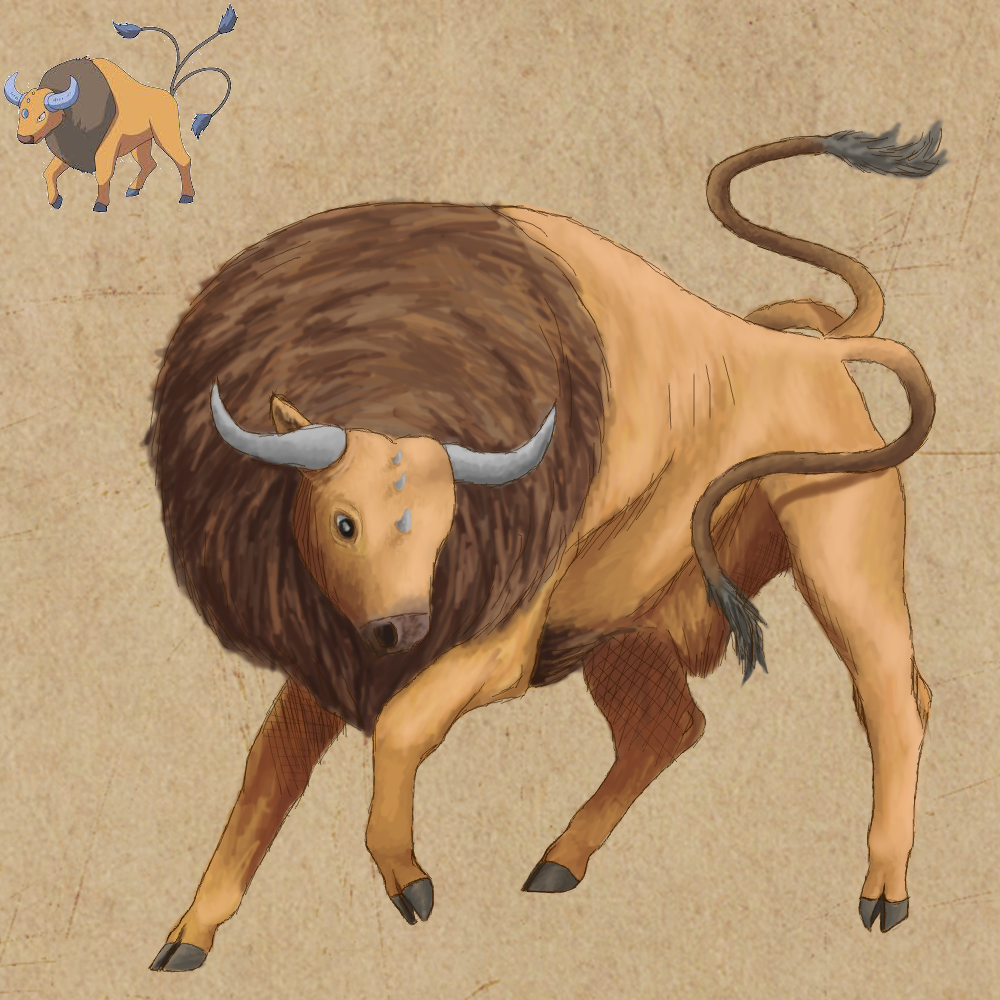 Pokemon Sketch--Tauros