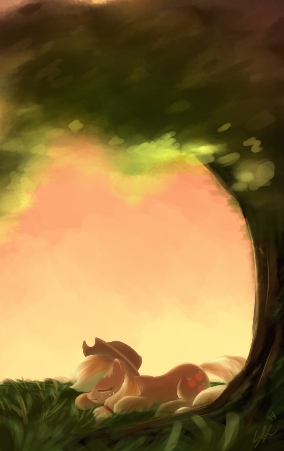 Napping Applejack + Speedpaint