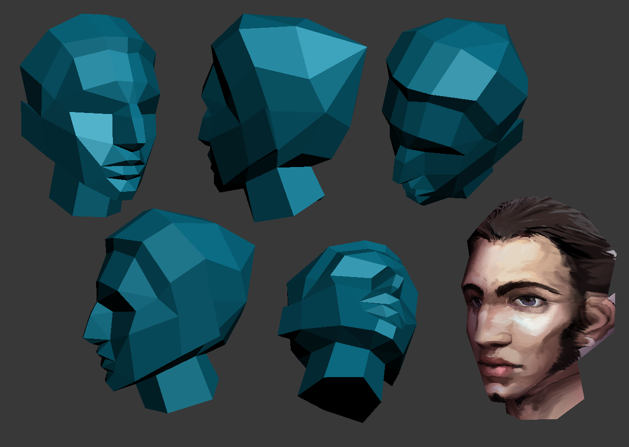 low poly face test by tigr3ss on DeviantArt