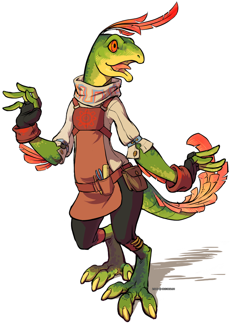 Lizard girl design