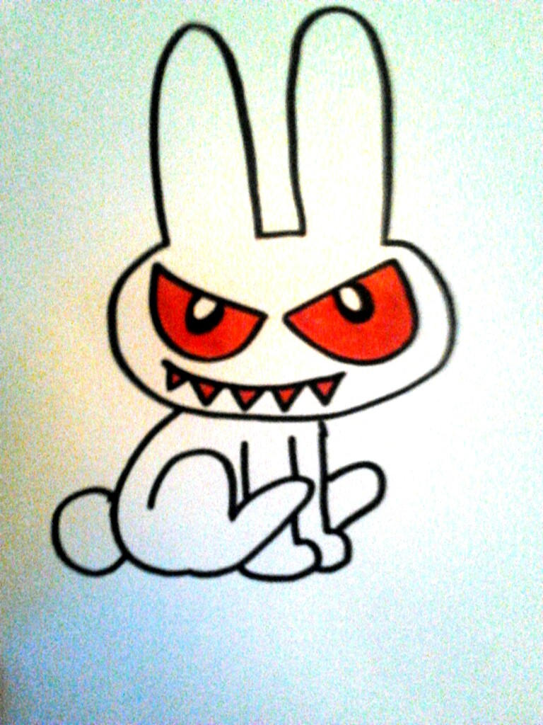 Posessed Rabbit Possessed weirdo bunny by CrushedLizardLol on DeviantArt