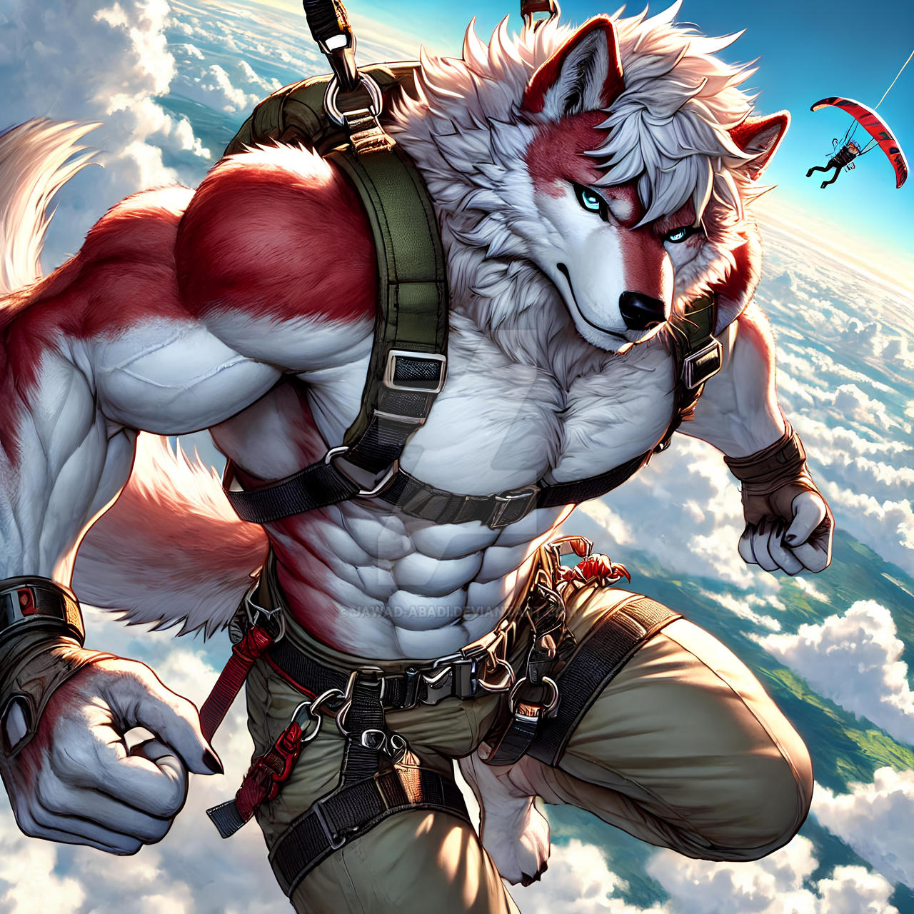 Parachuting Wolves Muscular wolf in parachute landing (3) by Jawad-abadi on DeviantArt
