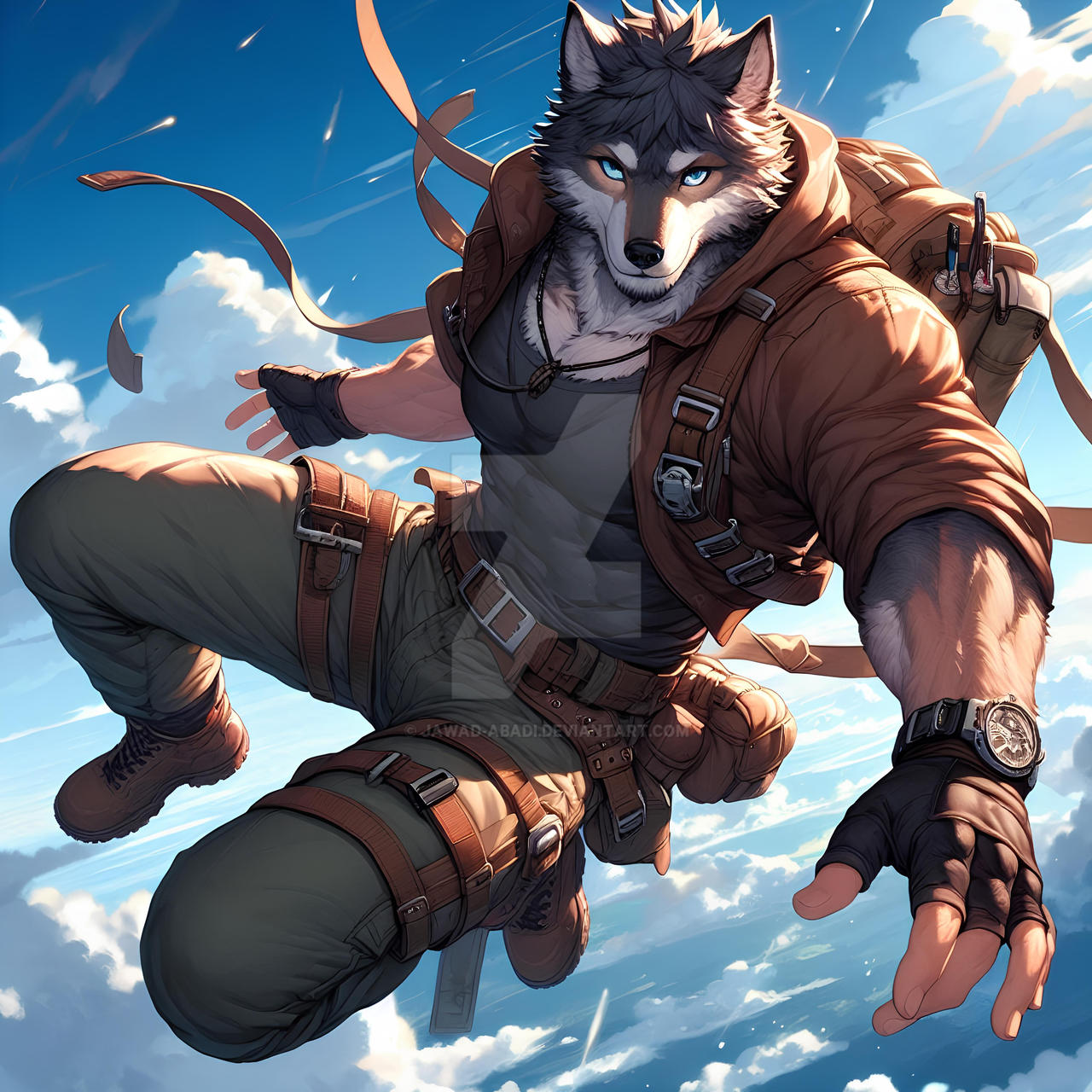 Parachuting Wolves Muscular wolf in parachute landing (1) by Jawad-abadi on DeviantArt