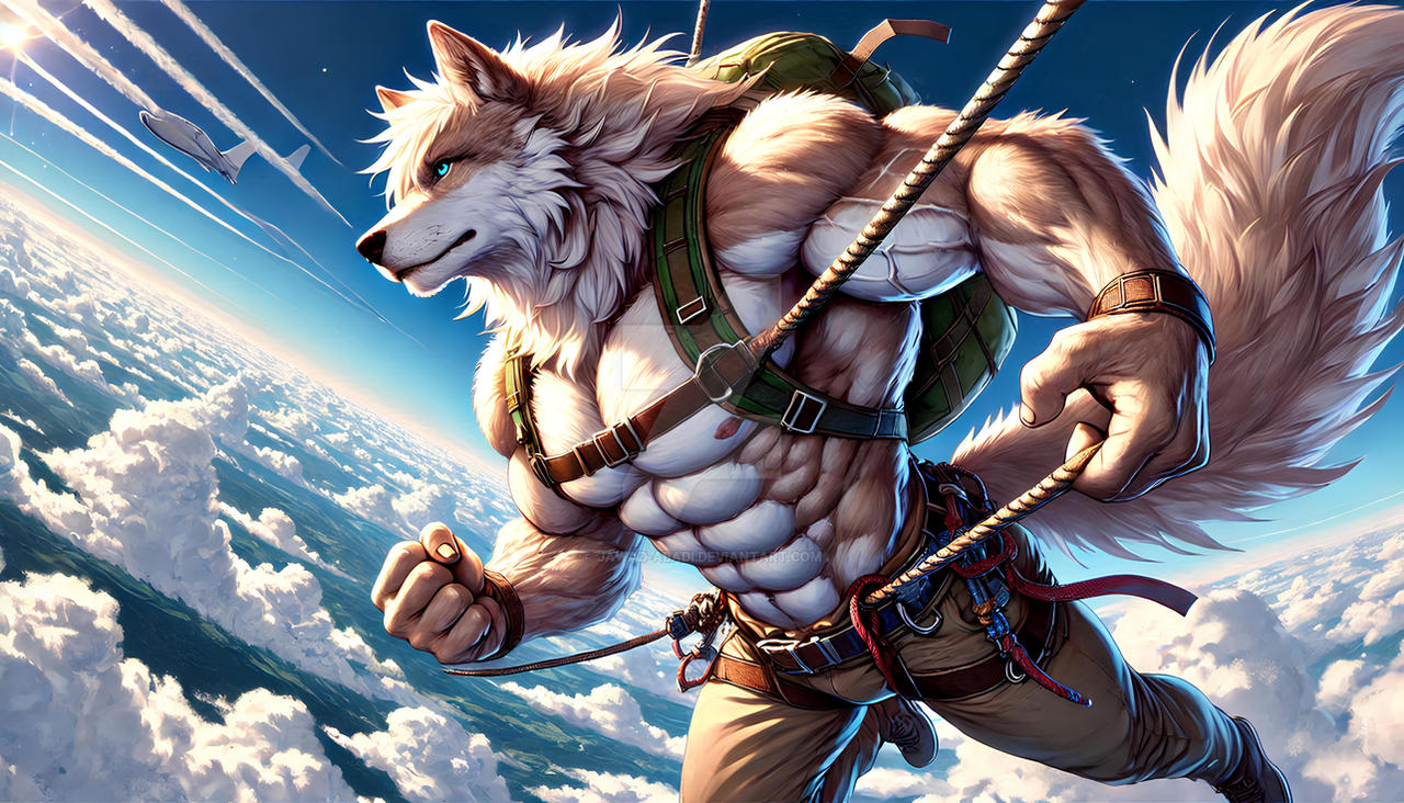 Parachuting Wolves Muscular wolf in parachute landing (4) by Jawad-abadi on DeviantArt