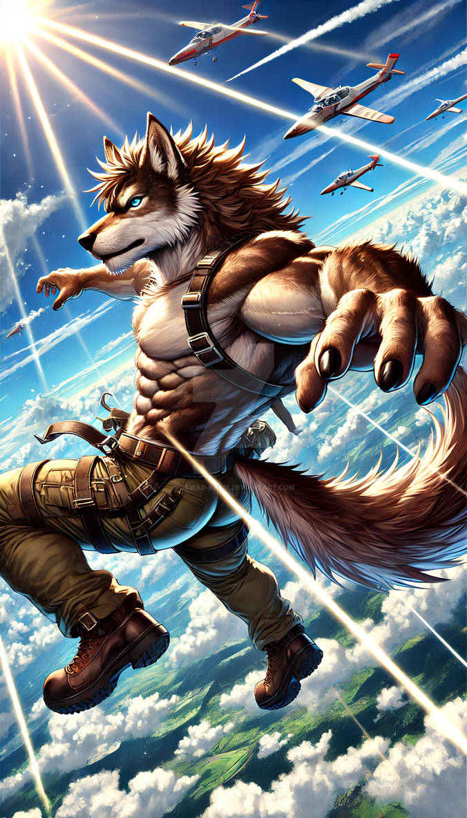 Parachuting Wolves Muscular wolf in parachute landing (2) by Jawad-abadi on DeviantArt