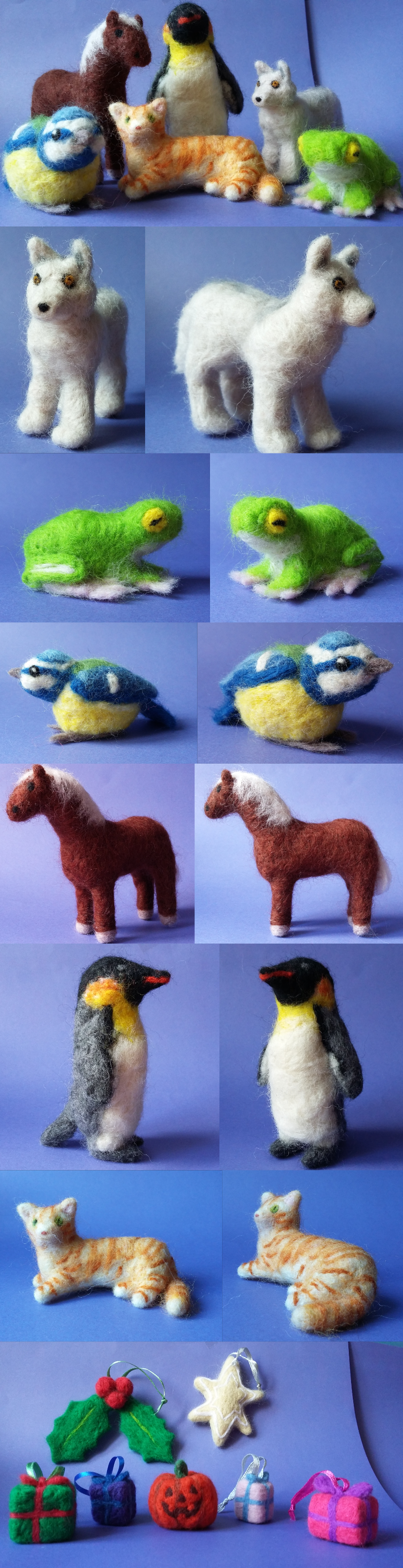 Needle felted animals compilation