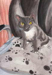 Watercolour pet commission painting 3/3