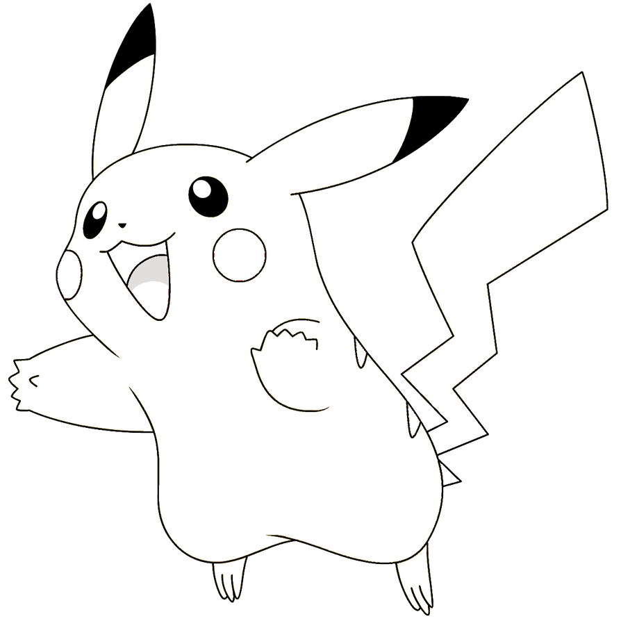 Line Vector Pikachu Pikachu lineart by STARRY-CHANNY on DeviantArt