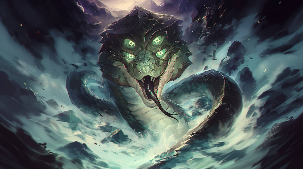 Serpent Avatar The Four-eyed Serpent of Watarai-buchi Abyss by YukinobuKurata on ...